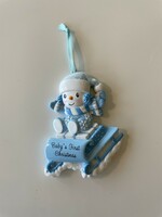 Baby's First Christmas - Blue - $12